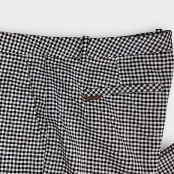 Tommy Hilfiger Womens Pants Sz 10 Black‎ White Checked Straight Stretch Classic - Picture 9 of 12